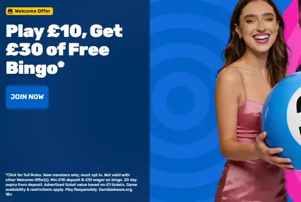 Jackpotjoy Welcome Offer UK 2026 – 100 Spins or £30 Bingo